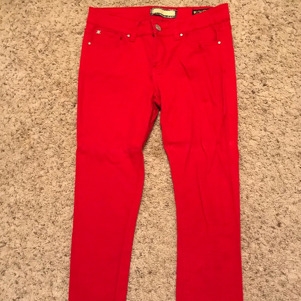 Kardashian Kollection Kourtney Red Skinny Jeans